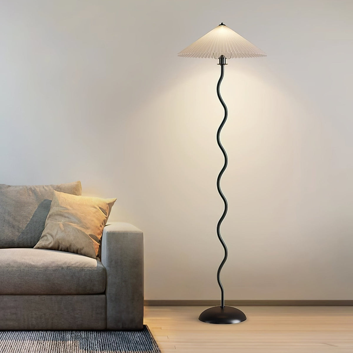 Lioraven minimalistisk gulvlampe i stof