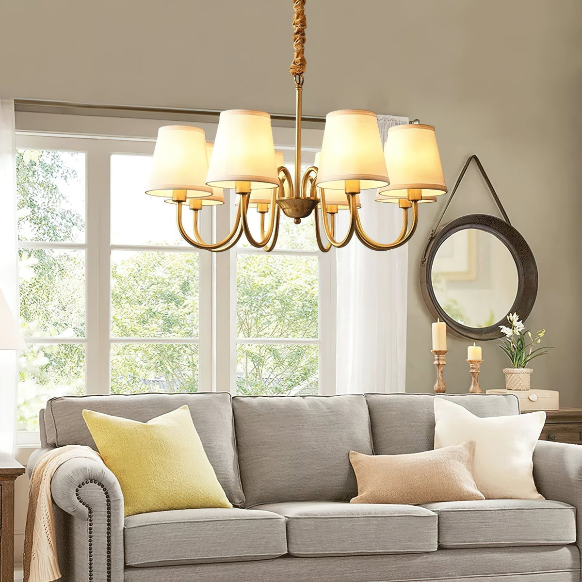 Candelabro tradicional de tecido Stacey Dalen