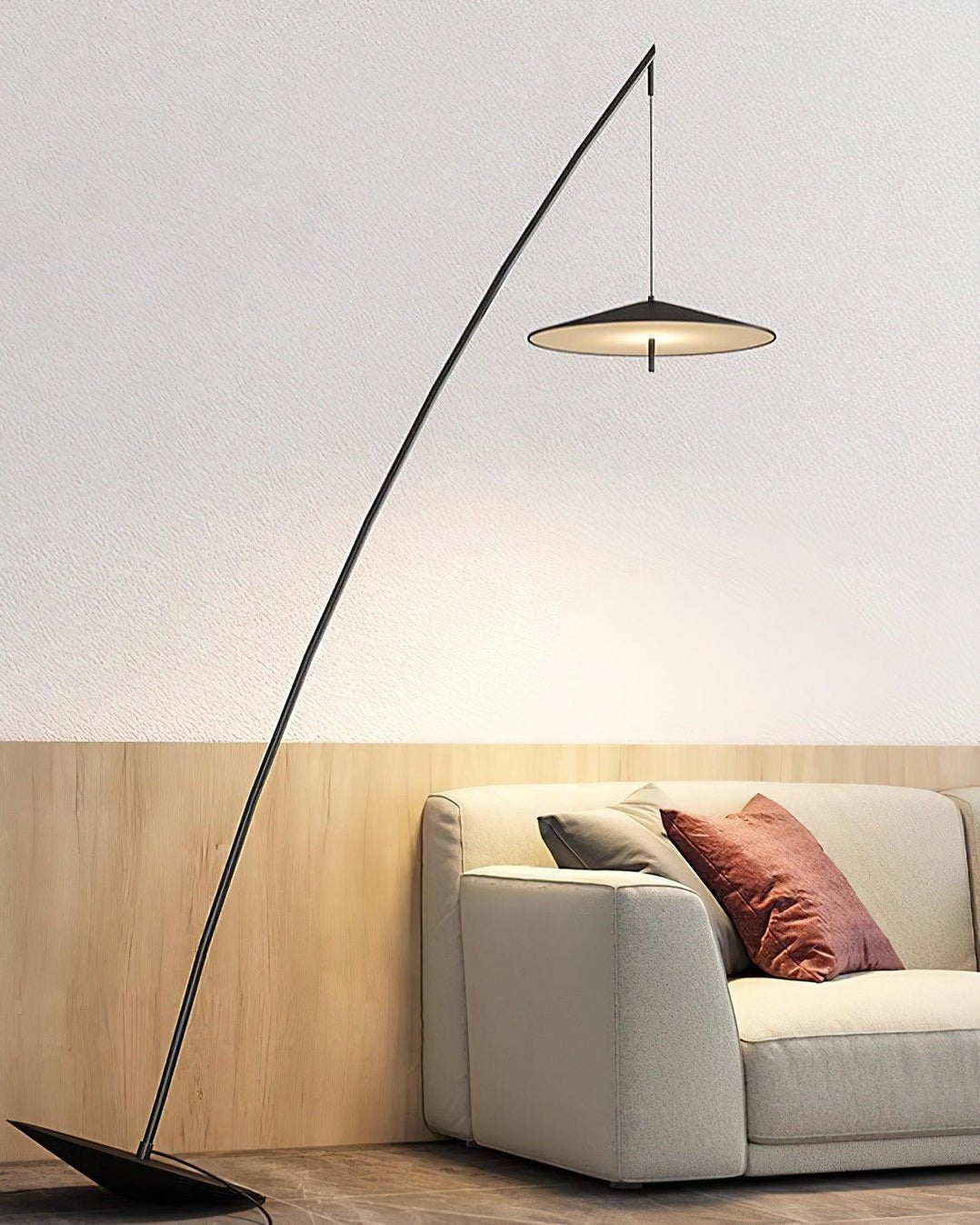Arcana minimalistisk golvlampa i svart