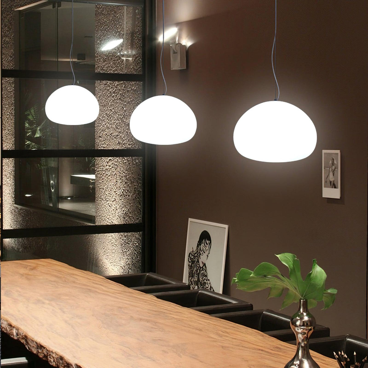 Zerina mysig pendellampa i glas