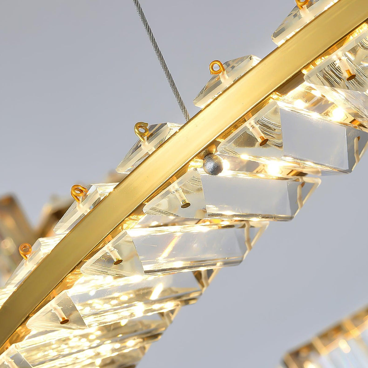 Cyrerira Stella LED-krystalkrone med ring