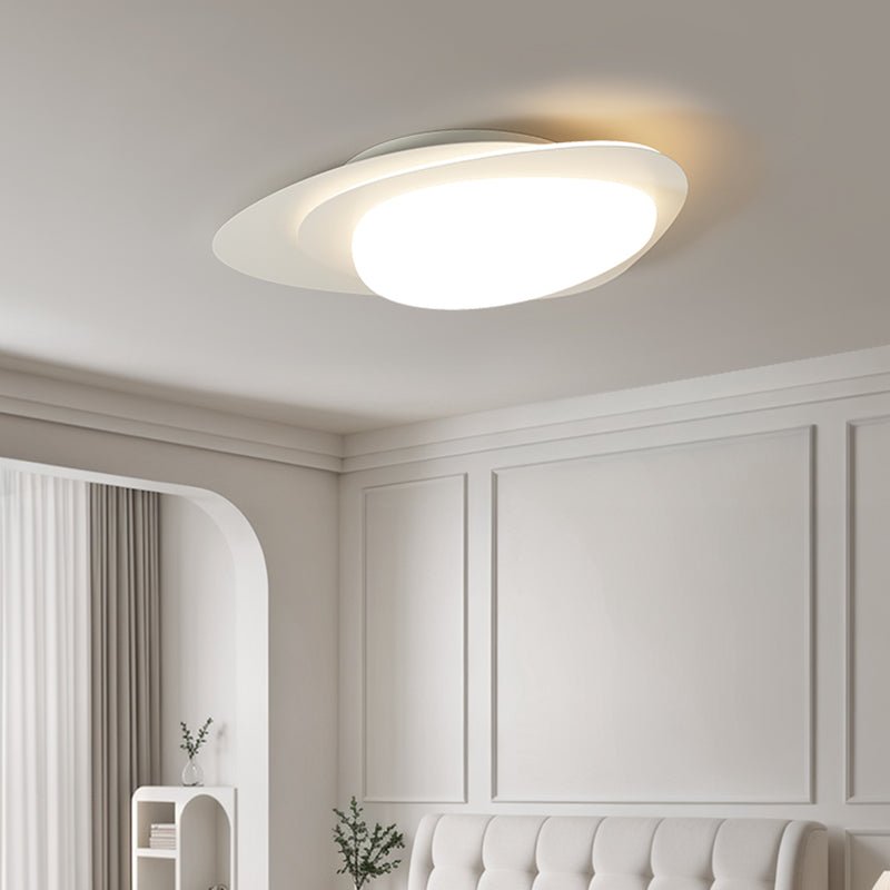 Fuji taklampa i valnöt, oval och organisk LED