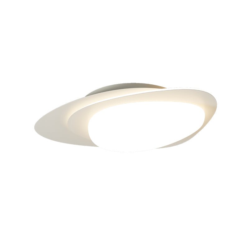 Fuji taklampa i valnöt, oval och organisk LED