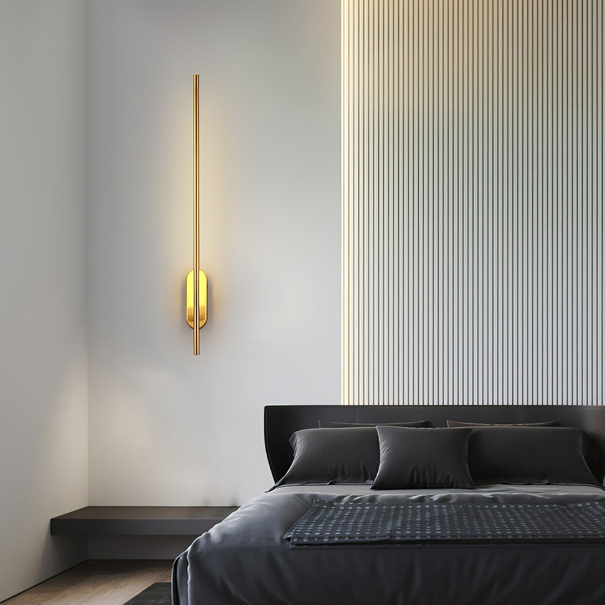 Vrysl minimalistisk væglampe med stik og stavdesign