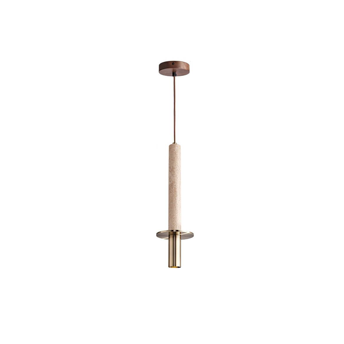 Valanise Dual Cylinder Travertine Pendant Light