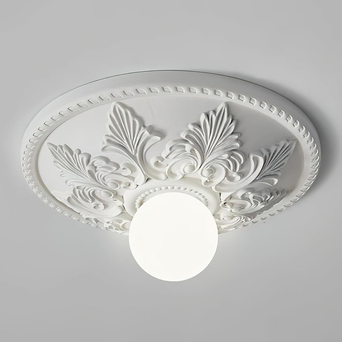 Taklampa Takkåpa i harts Glaskupa Klassisk Ornamental