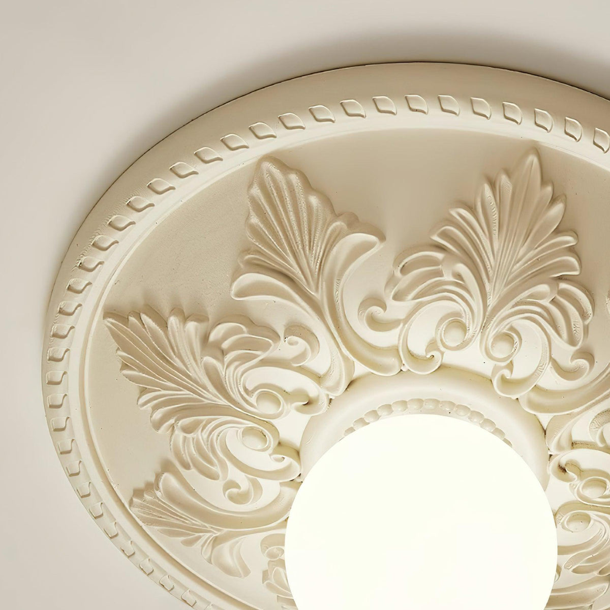 Taklampa Takkåpa i harts Glaskupa Klassisk Ornamental