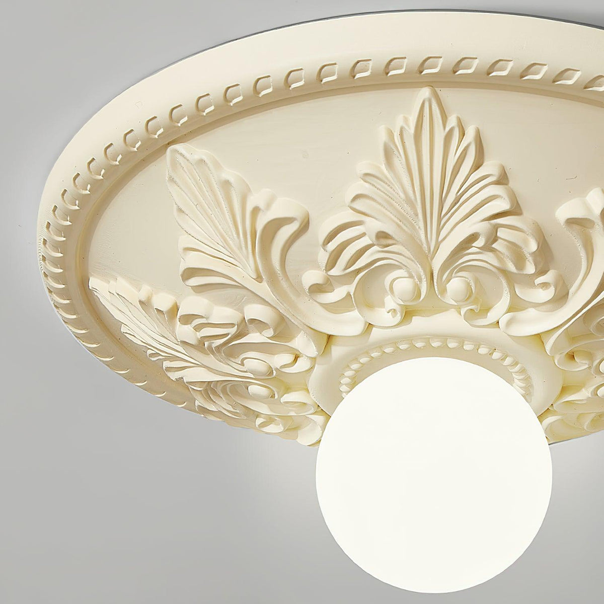Taklampa Takkåpa i harts Glaskupa Klassisk Ornamental