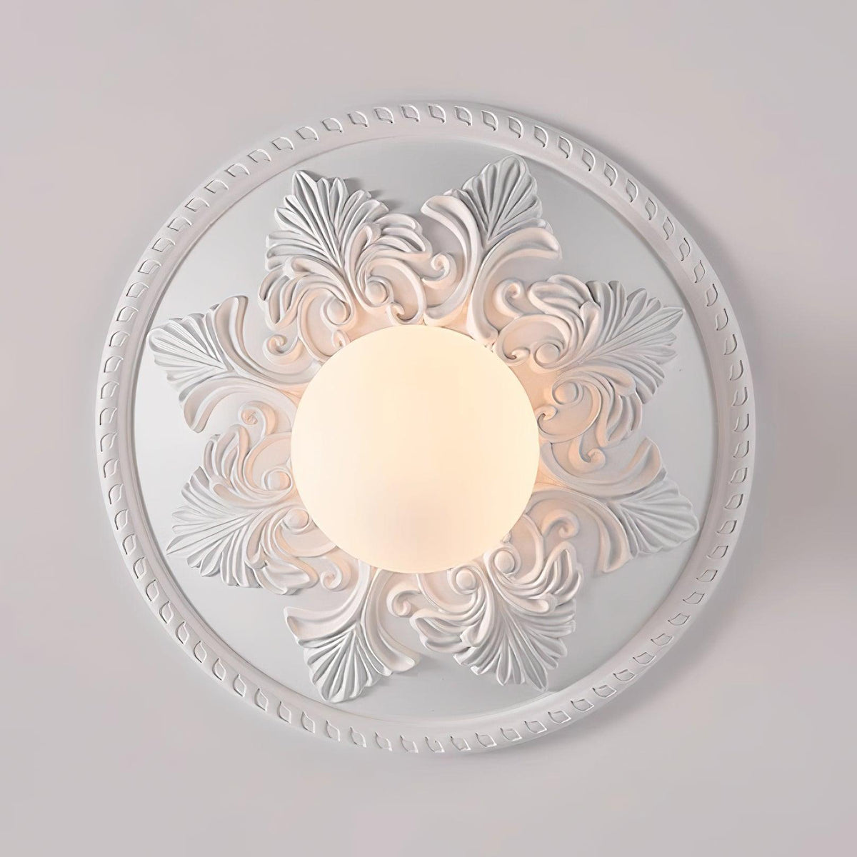 Taklampa Takkåpa i harts Glaskupa Klassisk Ornamental