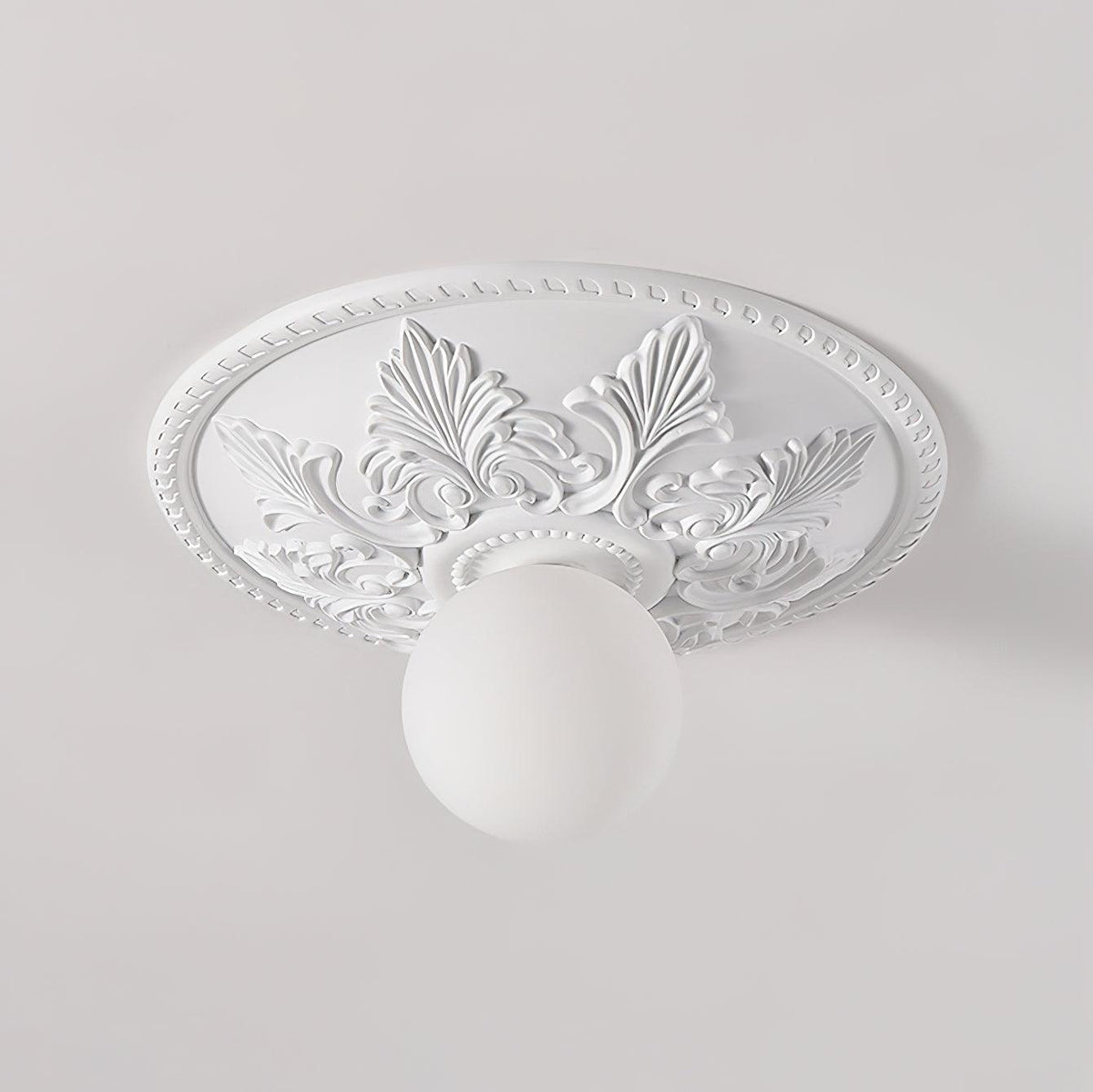 Taklampa Takkåpa i harts Glaskupa Klassisk Ornamental