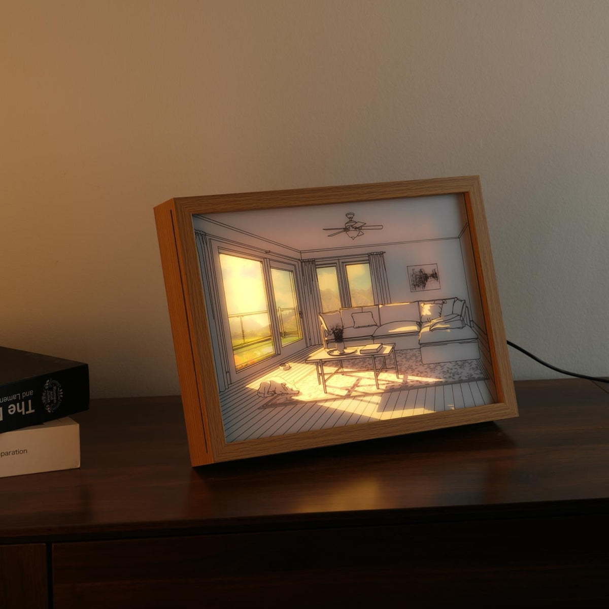 Sunbathing-vægkunstlampe