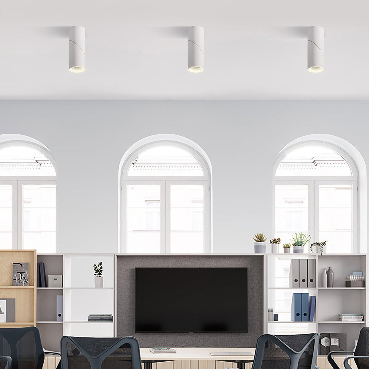 Avenaora taklampa med justerbara LED-spotlights, solig