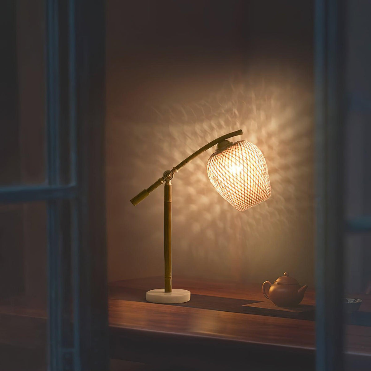 Zanell zeninspirerad bordslampa i bambu