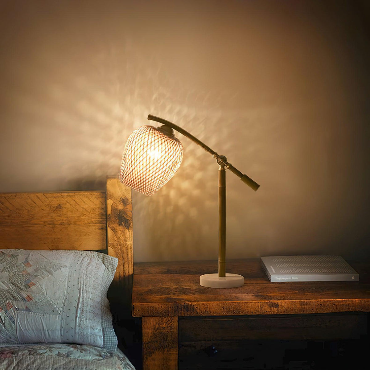 Zanell zeninspirerad bordslampa i bambu