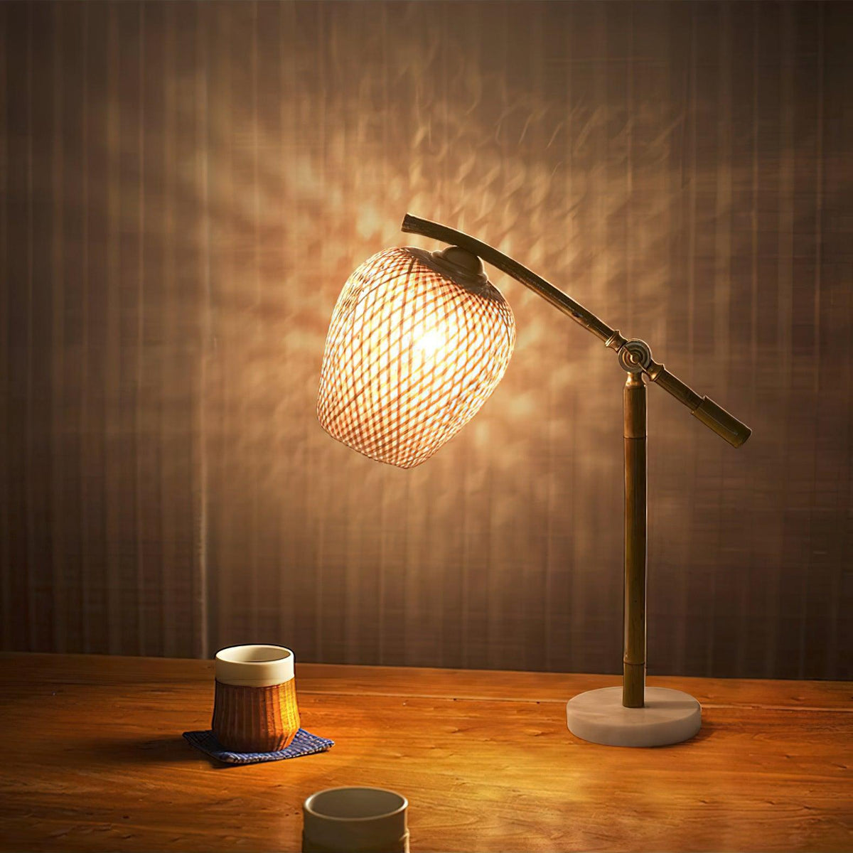 Zanell zeninspirerad bordslampa i bambu