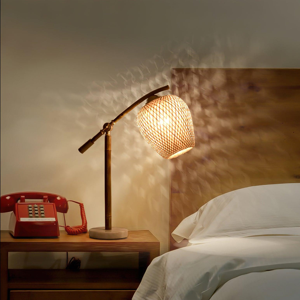 Zanell zeninspirerad bordslampa i bambu