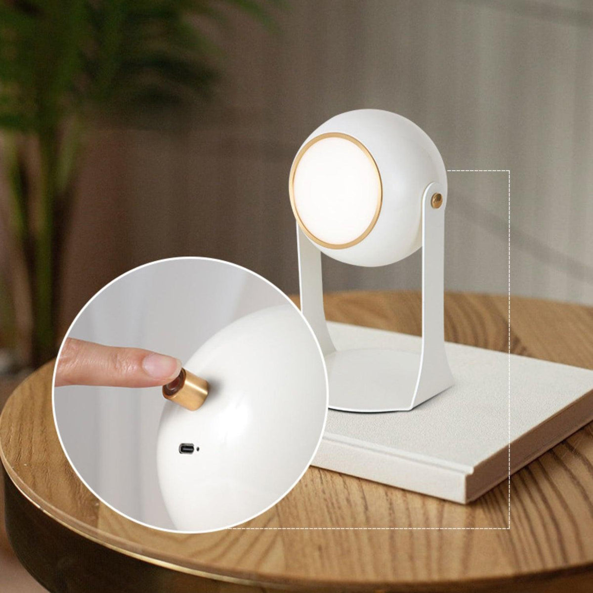 Ulsken minimalistisk bordlampe i akryl
