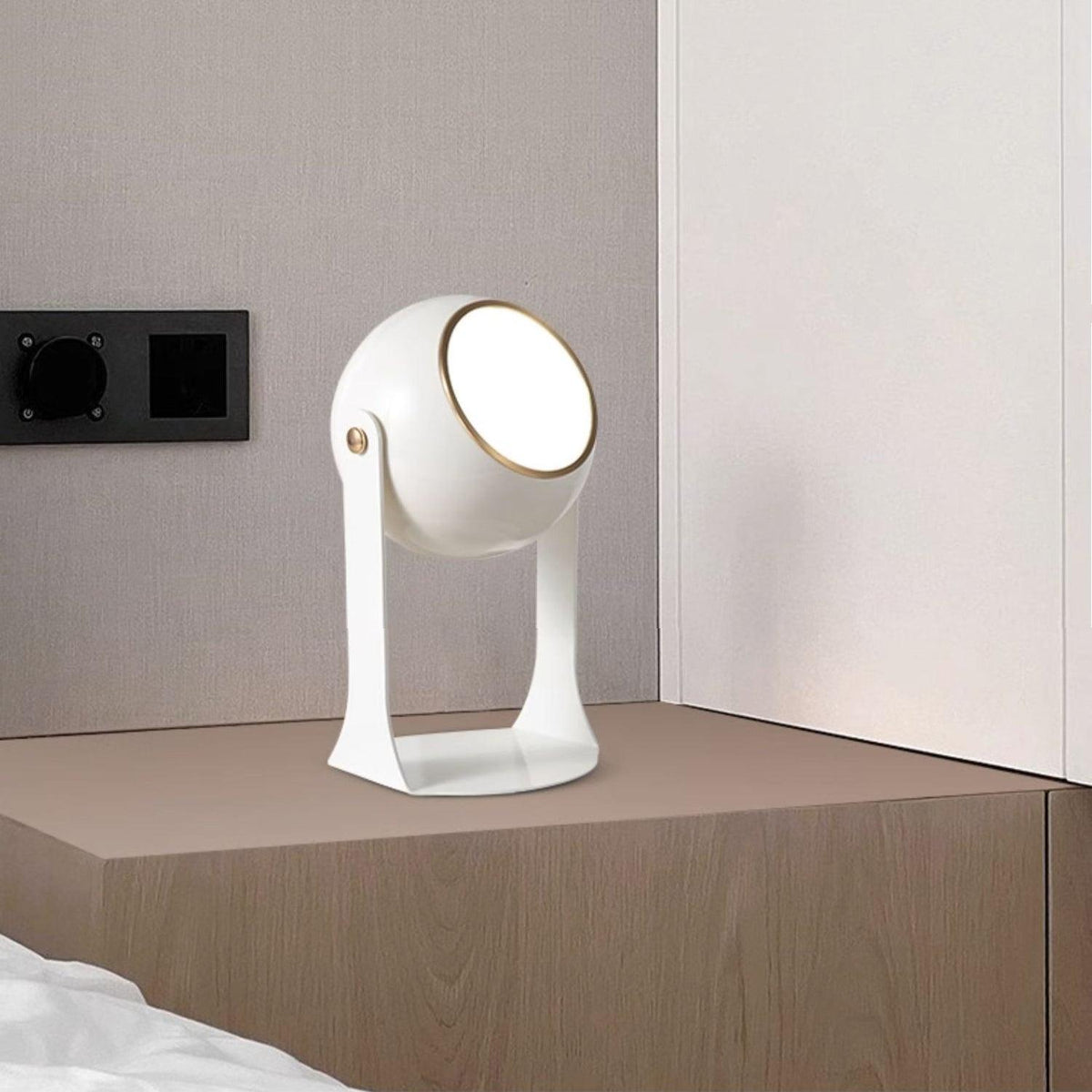 Ulsken minimalistisk bordlampe i akryl