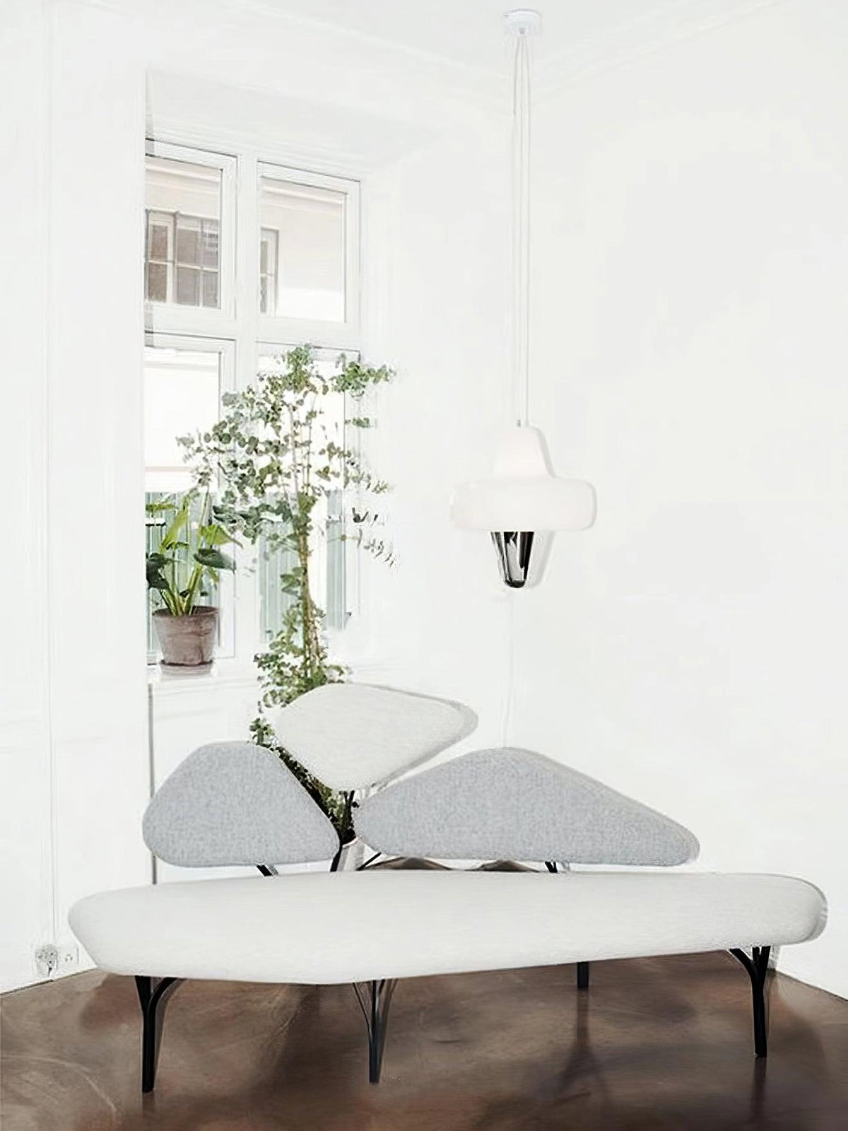 Nuvia minimalistisk pendellampe i glas