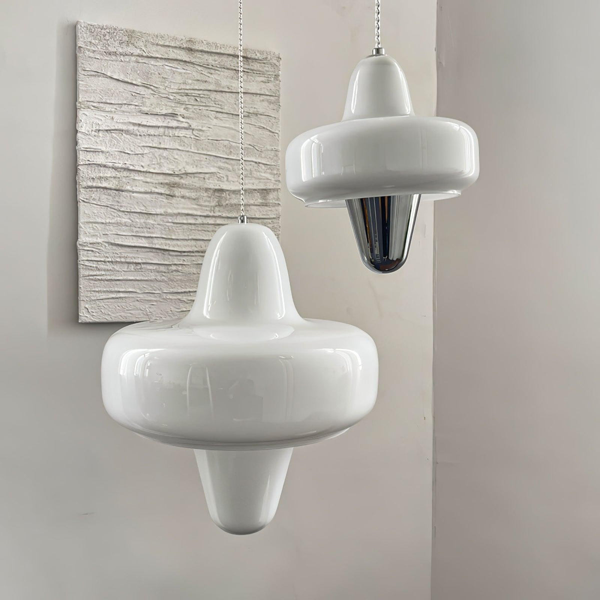 Nuvia minimalistisk pendellampe i glas
