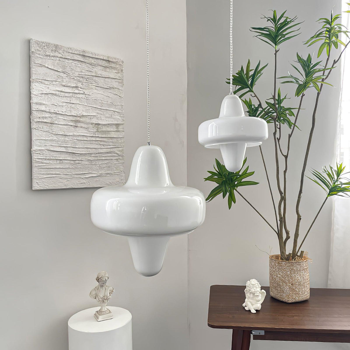 Nuvia minimalistisk pendellampe i glas
