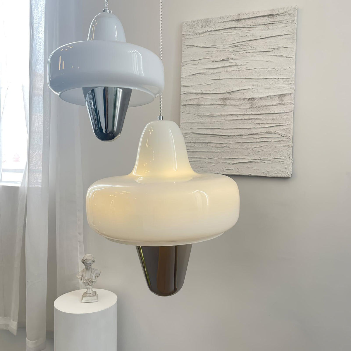 Nuvia minimalistisk pendellampe i glas
