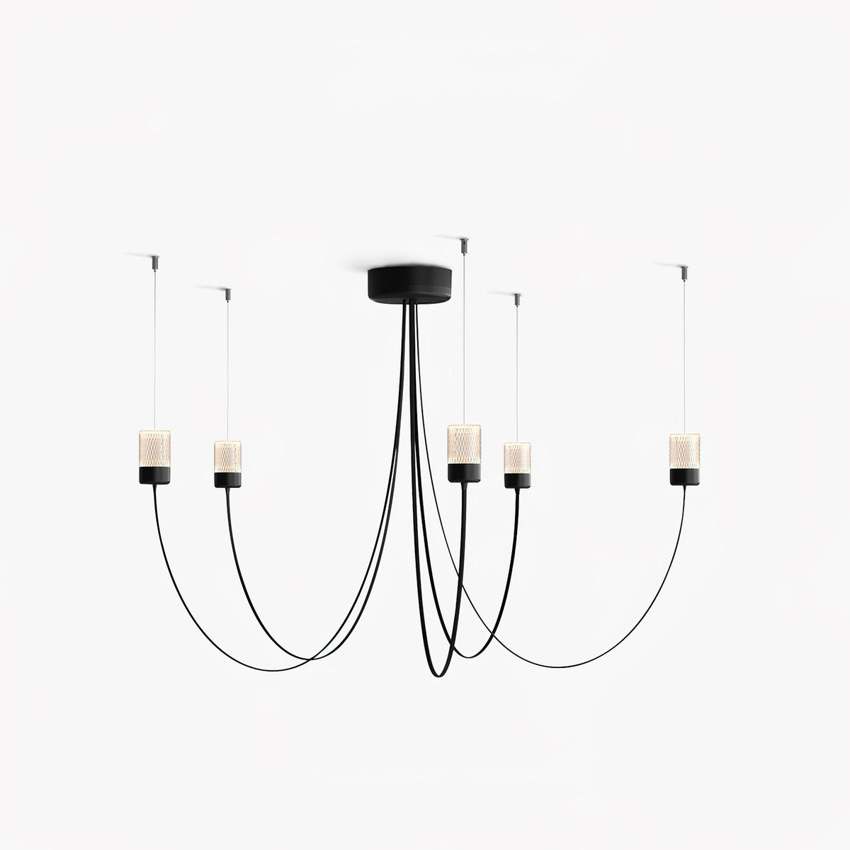 Candeeiro de teto em vidro com elegância oscilante Veluaria