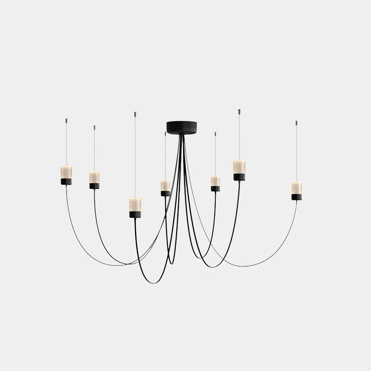 Candeeiro de teto em vidro com elegância oscilante Veluaria