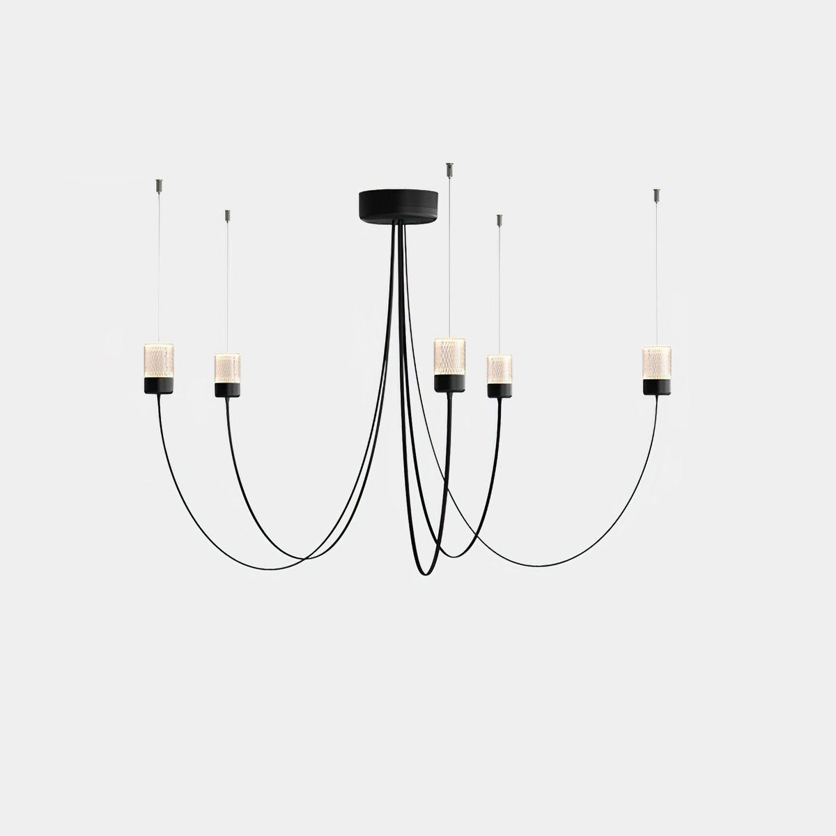 Candeeiro de teto em vidro com elegância oscilante Veluaria