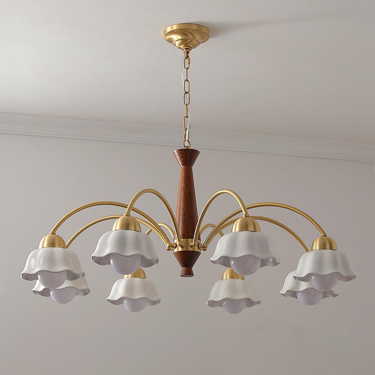 Bellin Floral Chandeliers Wood Ceramic