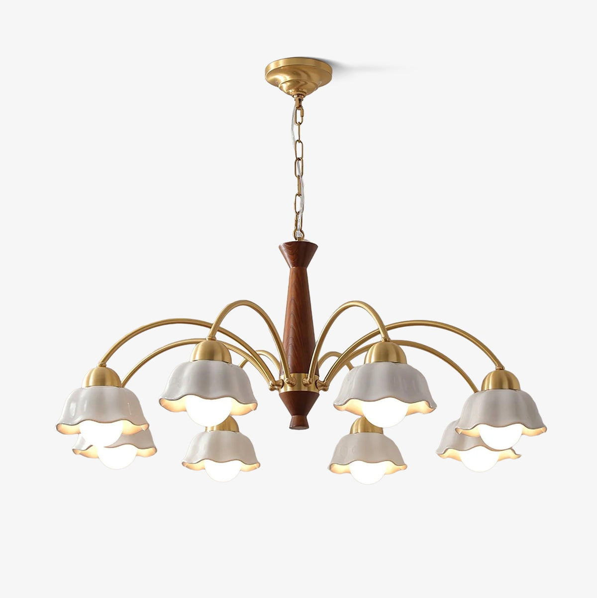 Bellin Floral Chandeliers Wood Ceramic