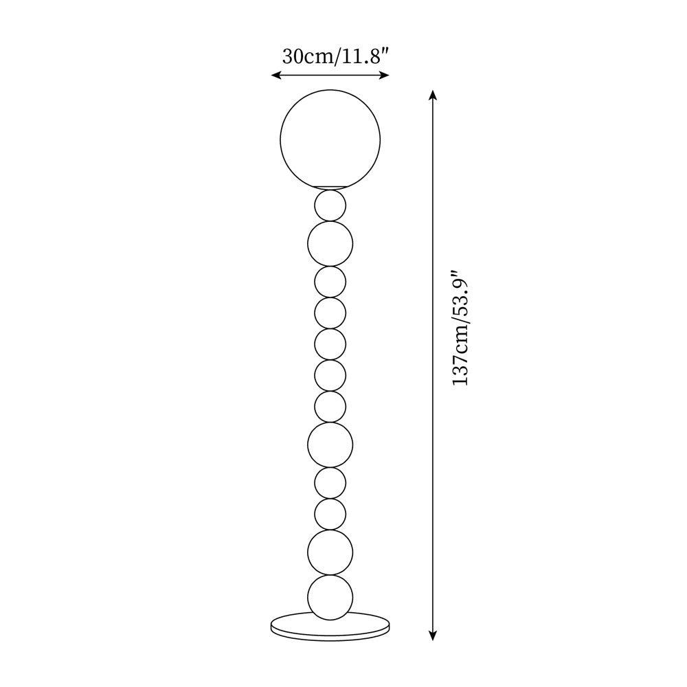 Beads-golvlampa