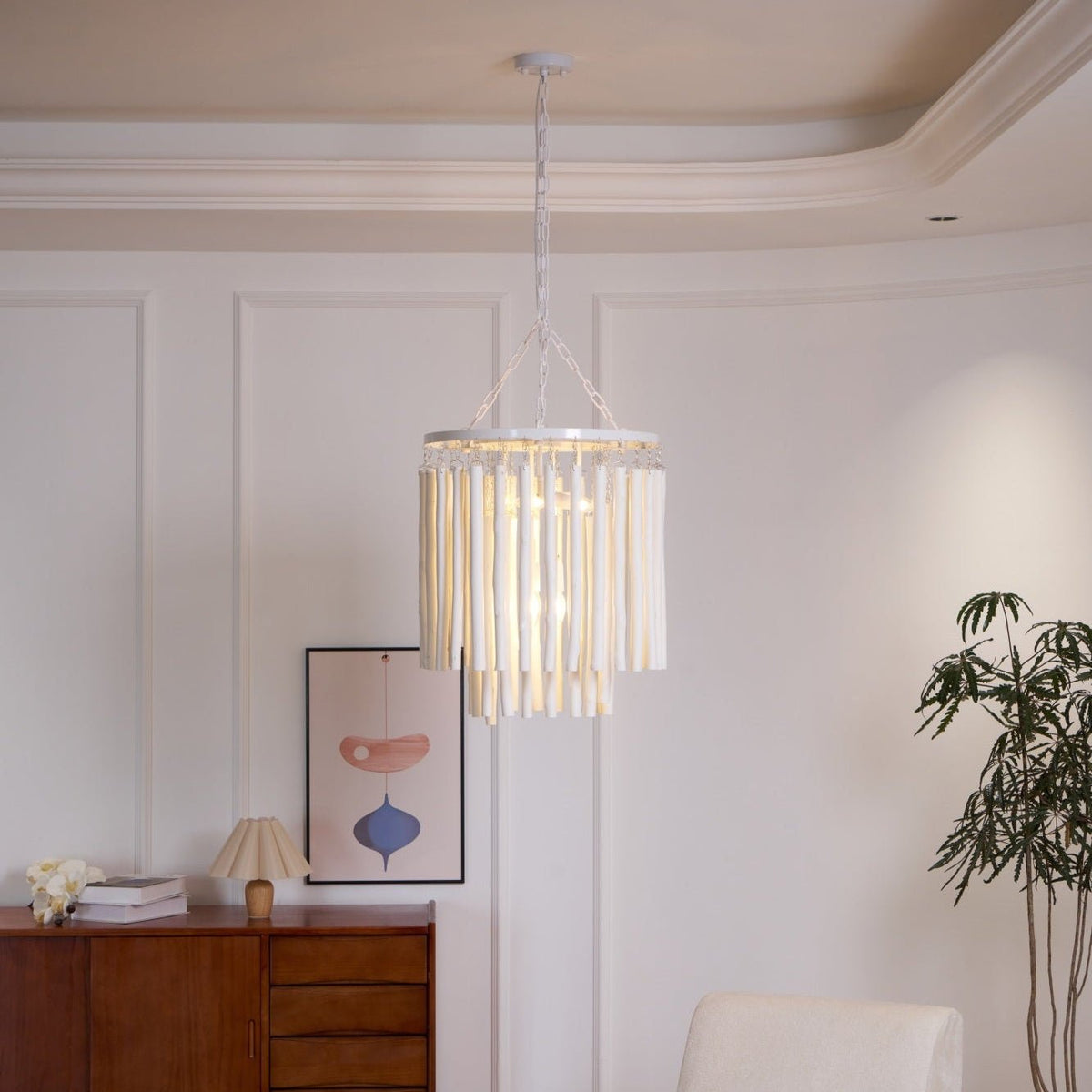 Candeeiro de teto de madeira de luxo pós-moderno Xantir