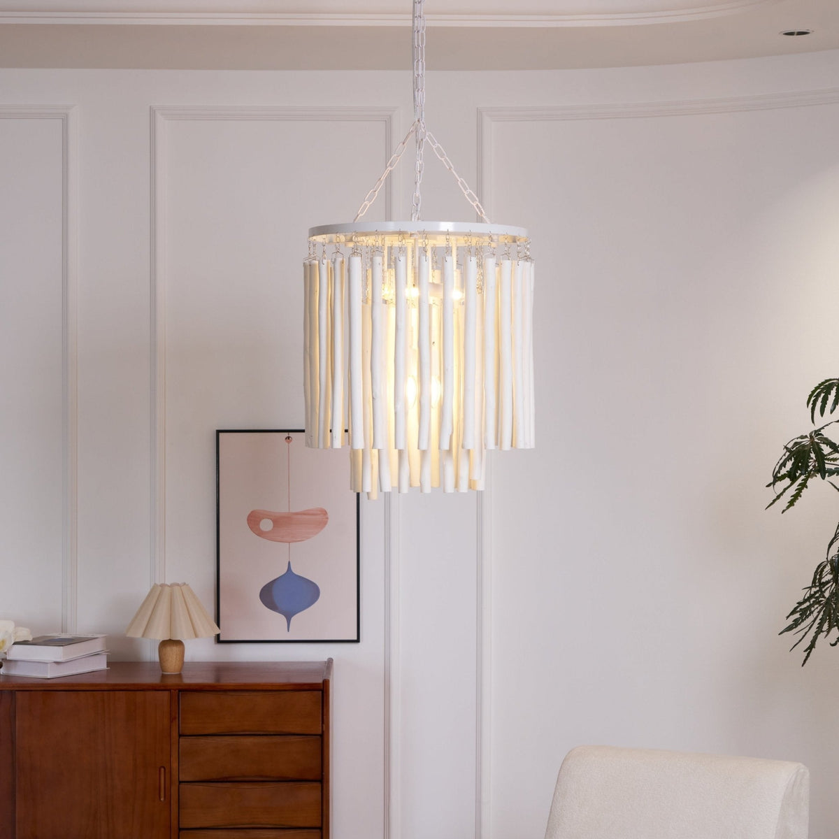 Candeeiro de teto de madeira de luxo pós-moderno Xantir