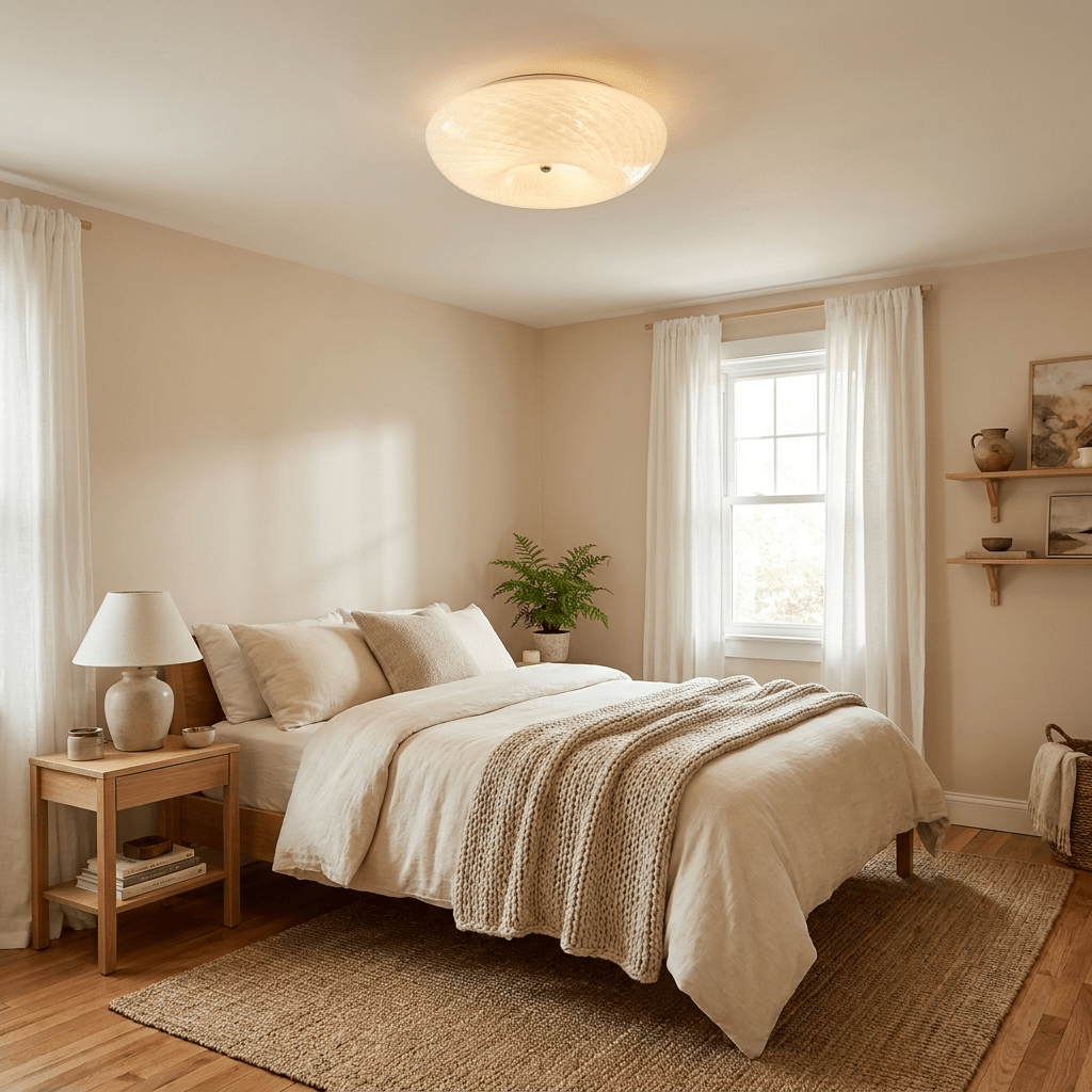 Virvelformad plafond i glas