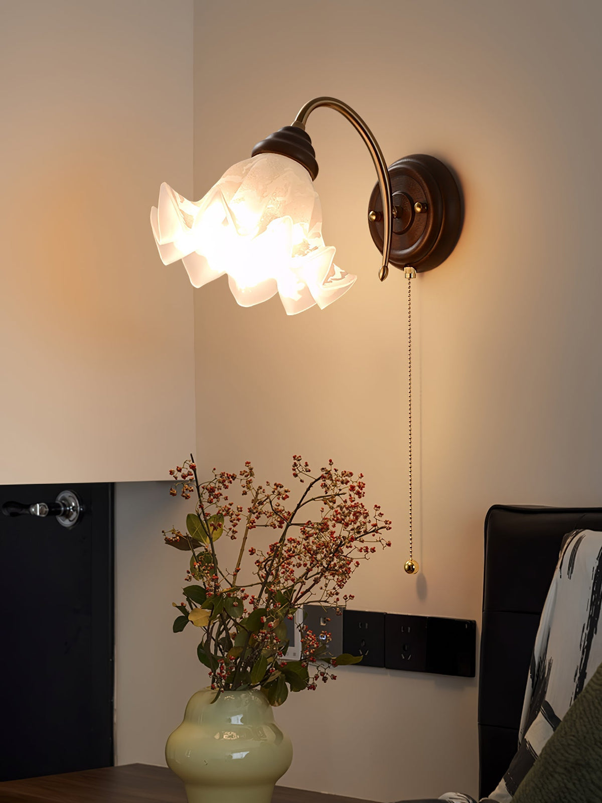 Civenan nordisk elegant vägglampa i konstglas