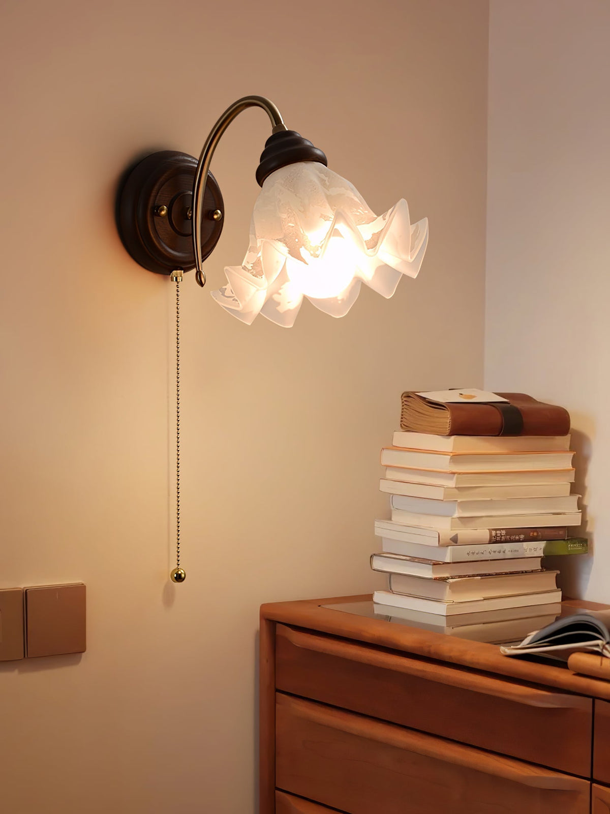 Civenan nordisk elegant vägglampa i konstglas