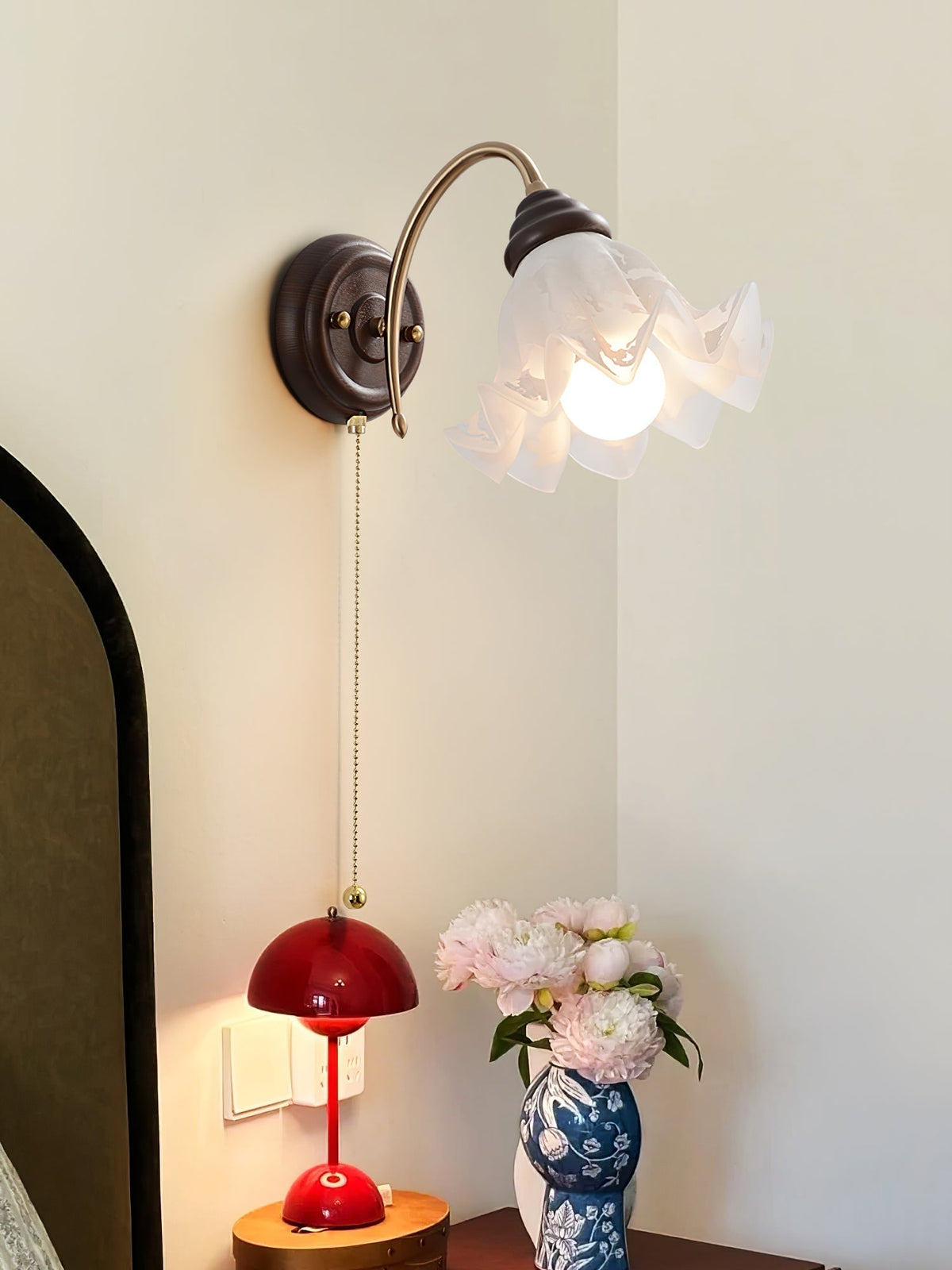 Civenan nordisk elegant vägglampa i konstglas