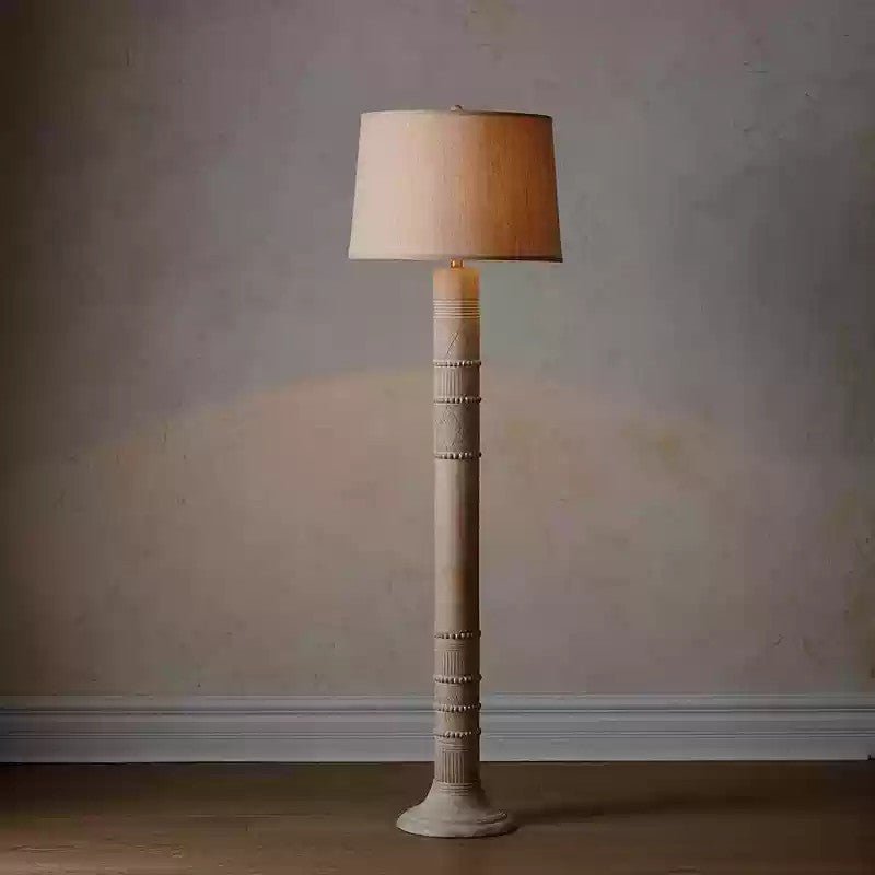 Eldon rustik gulvlampe i træ
