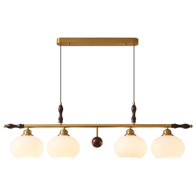 Runell Eksklusiv elegant traditionel pendellampe i træ og glas