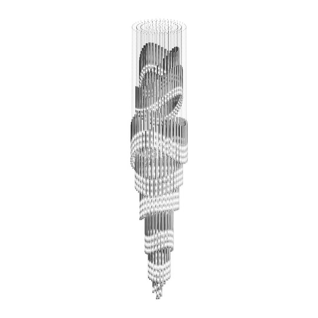 Candelabro em cascata orquestral Rivinian