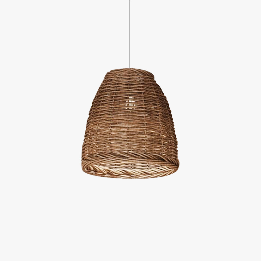 Muto Vintage sveitalegur LED-hengilampi úr spanskreyr fyrir stofu og svefnherbergi
