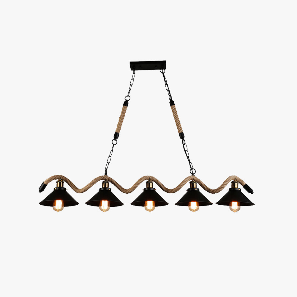 Epoch vintage LED-hengilampi, svartur, úr málmi, fyrir borðstofu/kaffihús