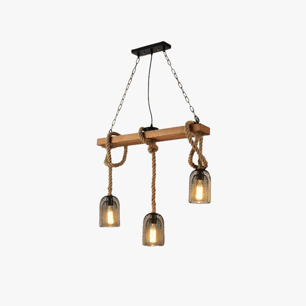 Epoch minimalistinen LED-design-riippuvalaisin mustaa metallia/köyttä baariin/kahvilaan