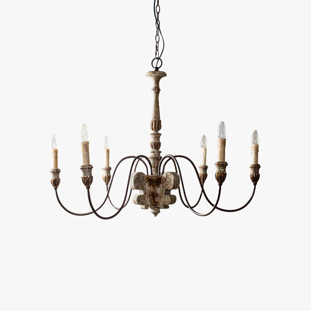 Silva retro LED-lysekrone, bronzefarvet metal, stue