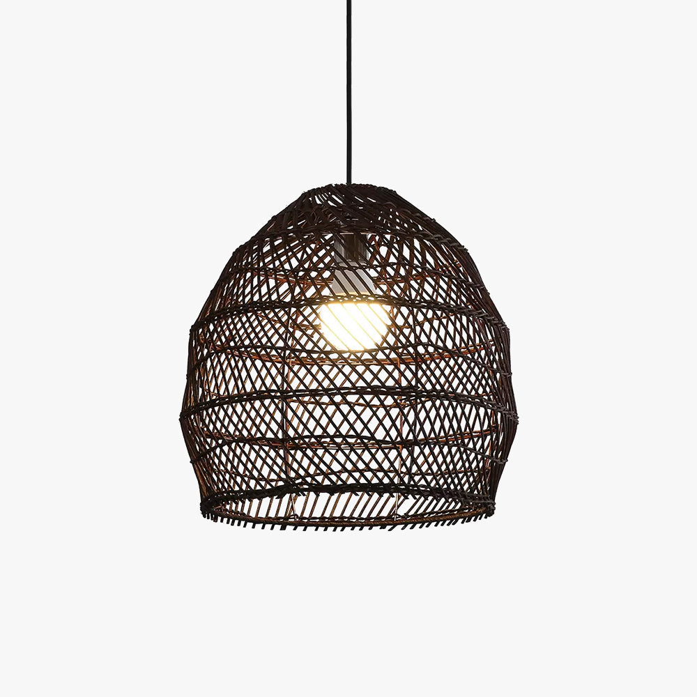 Muto Design -retrotyylinen LED-riippuvalaisin, musta/puu, puu, makuuhuoneeseen/olohuoneeseen/työhuoneeseen/aulaan