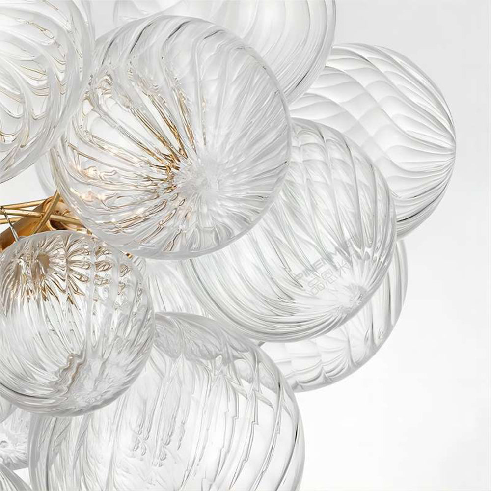 Valentina-ylellinen moderni LED-kuplakattovalaisin, lasia, olohuoneeseen