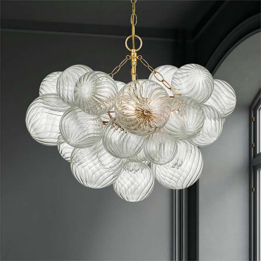 Valentina-ylellinen moderni LED-kuplakattovalaisin, lasia, olohuoneeseen