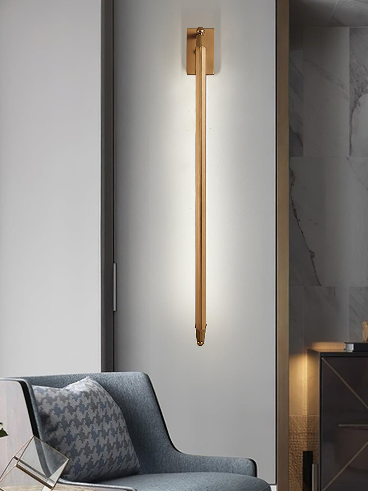 Maria modern minimalistisk rörformad vägglampa