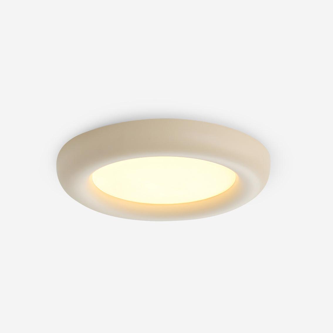Beige loftlampe til direkte montering med baldakin, minimalistisk